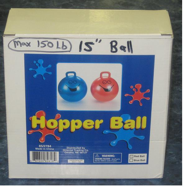 Jumping Hoppity Ball with Handle Not Inflated